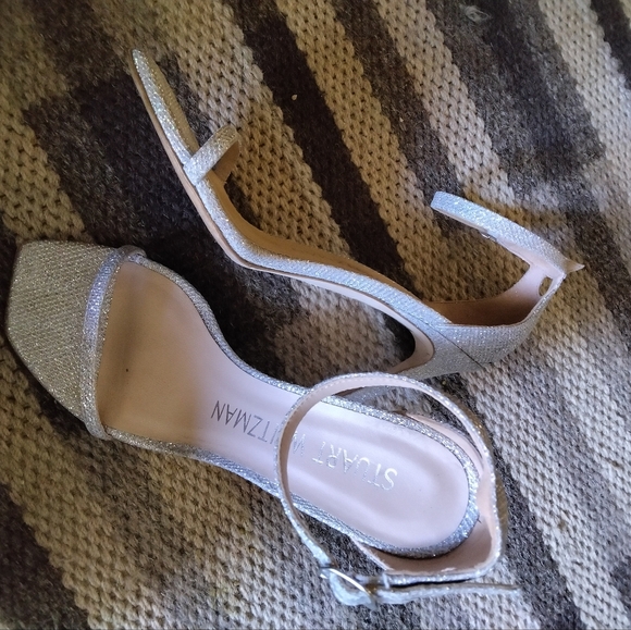 Stuart Weitzman Nudistcurve Patent crystal color Ankle strap sandals size 8 - Picture 4 of 9